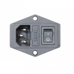 230V Power Socket with On-Off Switch and Fuse
