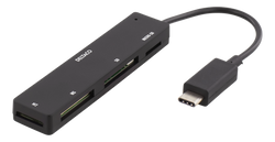 Deltaco USB-C Card Reader - 4-slot