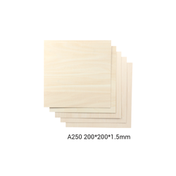 Snapmaker Basswood Sheet-A250 - 200x200x1-5mm - 5-pack